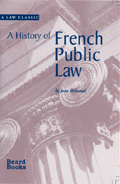 A History of French Public Law